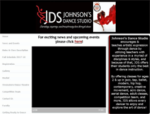 Tablet Screenshot of johnsonsdancestudio.com